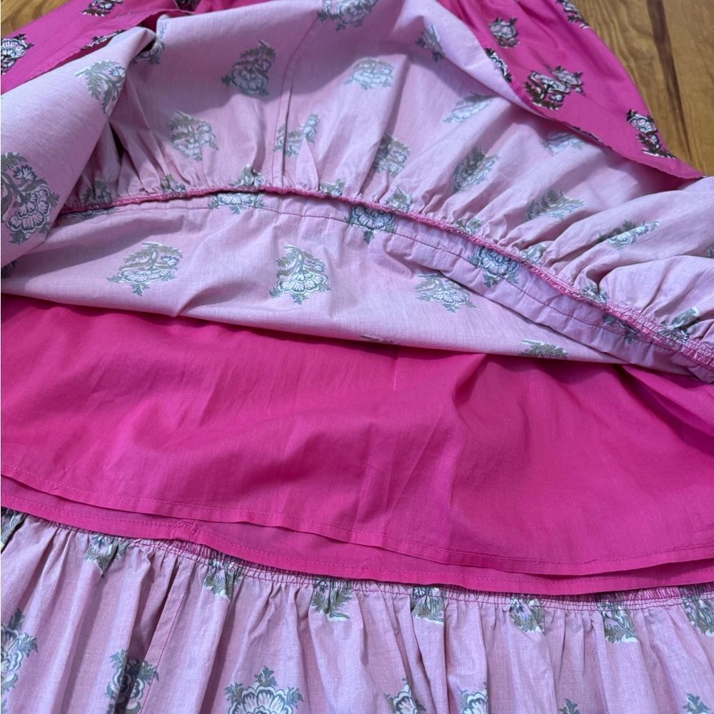 RHODE Salena Maxi Dress in Marigold Flower Hot Pink Women’s SIZE Small - Picture 10 of 13